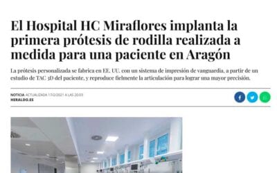 El Dr. Javier Muñoz Marín implanta la primera prótesis de rodilla personalizada en Aragón