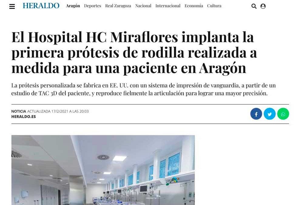 El Dr. Javier Muñoz Marín implanta la primera prótesis de rodilla personalizada en Aragón